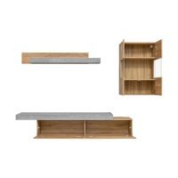 Living CONCRET 20 RVAJ CR Genarom AM Stejar Riviera / Imitatie Beton